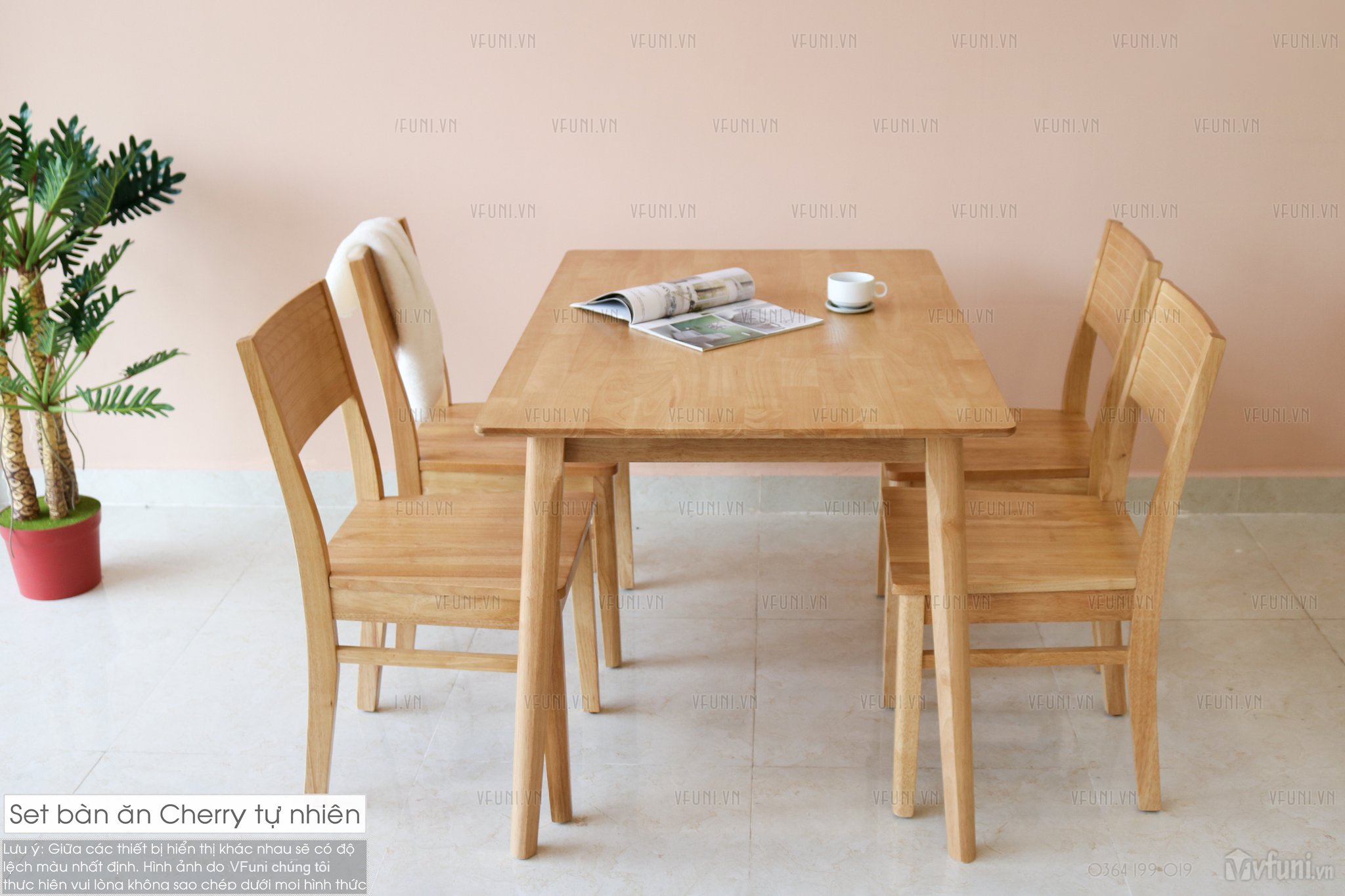 Bộ bàn ăn cherry 4 ghế - BA11 - Nội thất ALPHA | Tổng kho nội thất Gia đình  và Văn phòng
